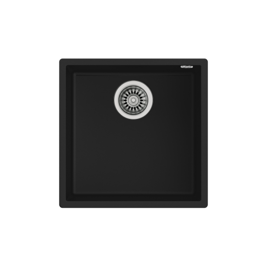 Teka SQUARE 40.40 TG Tek Hazneli Tezgah Altı Damlalıksız Black / Siyah Granit Evye - 115230025