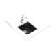 Teka SQUARE 40.40 TG Tek Hazneli Tezgah Altı Damlalıksız Black / Siyah Granit Evye - 115230025
