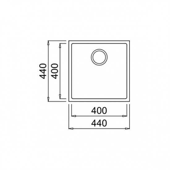 Teka SQUARE 40.40 TG Tek Hazneli Tezgah Altı Damlalıksız Black / Siyah Granit Evye - 115230025