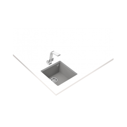 Teka SQUARE 40.40 TG Tek Hazneli Tezgah Altı Damlalıksız Stone Grey Granit Evye - 115230026