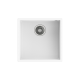 Teka SQUARE 40.40 TG Tek Hazneli Tezgah Altı Damlalıksız White / Beyaz Granit Evye - 115230029