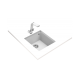 Teka SQUARE 40.40 TG Tek Hazneli Tezgah Altı Damlalıksız White / Beyaz Granit Evye - 115230029