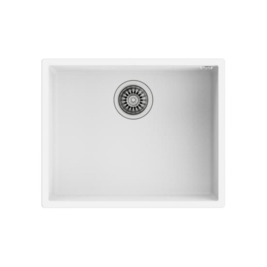 Teka SQUARE 50.40 TG Tek Hazneli Tezgah Altı Damlalıksız White / Beyaz Granit Evye - 115230024