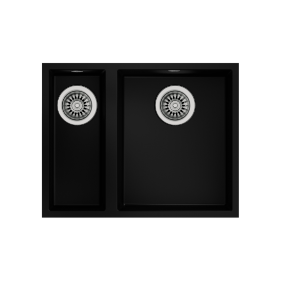 Teka SQUARE 560 TG 1.5 Gözlü Tezgah Altı Damlalıksız Granit  Black / Siyah Evye - 115260029