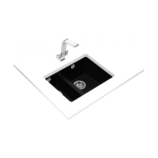 Teka SQUARE 560 TG 1.5 Gözlü Tezgah Altı Damlalıksız Granit  Black / Siyah Evye - 115260029
