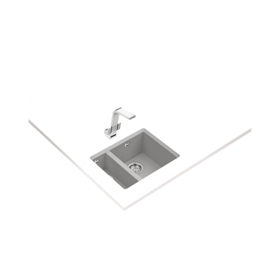 Teka SQUARE 560 TG 1.5 Gözlü Tezgah Altı Damlalıksız Granit Stone Grey Evye - 115260030