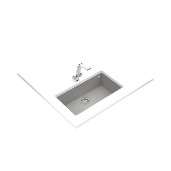 Teka SQUARE 72.40 TG Tek Hazneli Tezgahaltı Damlalıksız Granit Stone Grey Evye - 115230016