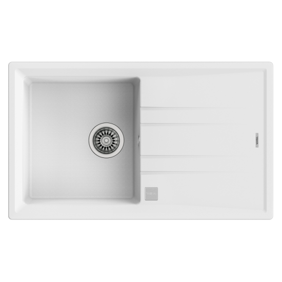 Teka STONE 50 B-TG Tek Hazneli Tek Damlalıklı Granit  White / Beyaz Evye - 115330019