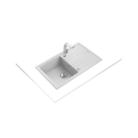 Teka STONE 50 B-TG Tek Hazneli Tek Damlalıklı Granit  White / Beyaz Evye - 115330019