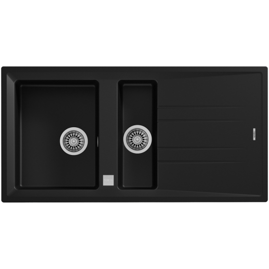 Teka STONE 60 B-TG 1.5 Gözlü Tezfah Üstü  Carbon  / Siyah Granit Evye - 115360001