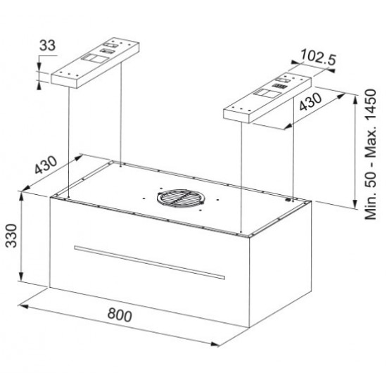 Franke Ada Maris FMAS BK EXTRA MATT F 80 KL Matt Black Ada Davlumbaz 
